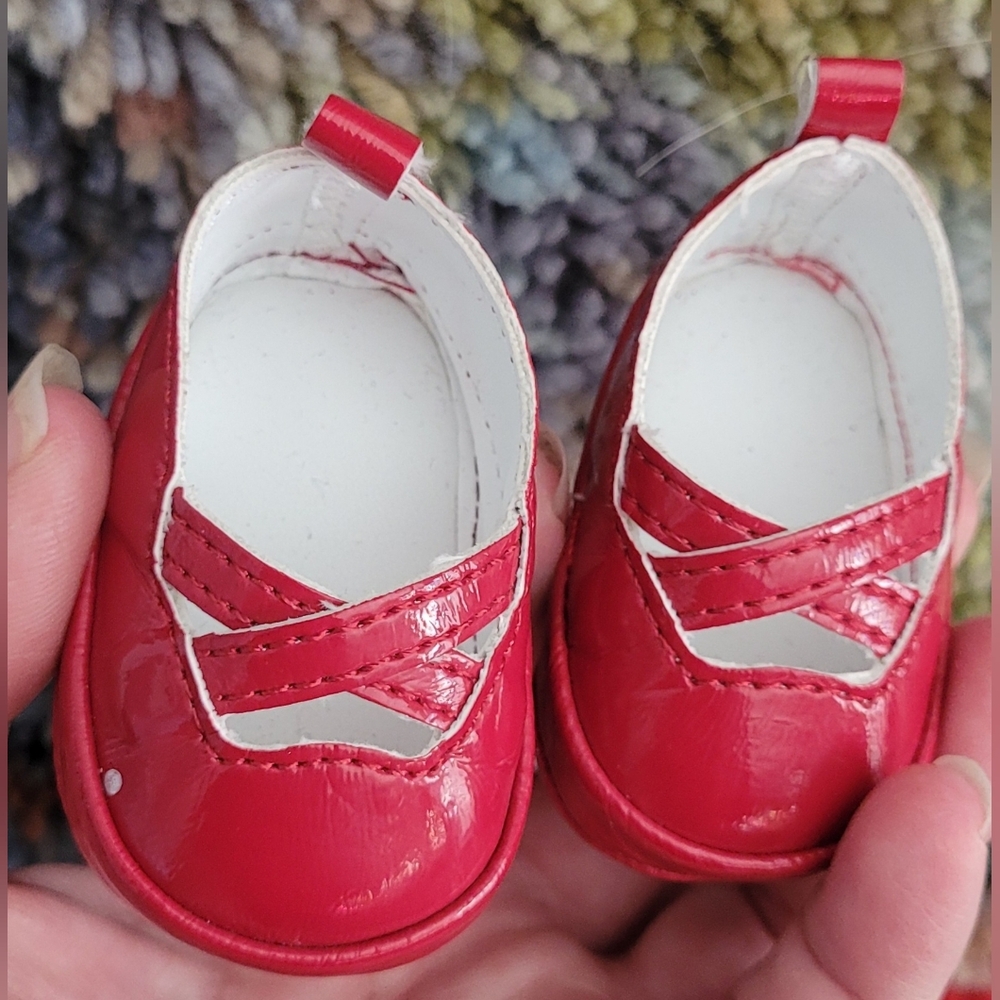 American Girl Bitty Baby Evergreen Holiday Doll Shoes Only, Doll Not Included